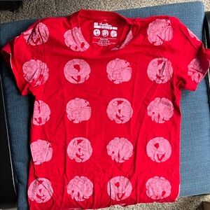 Threadless Vibrant Red “Polka Dots” Tee - Medium